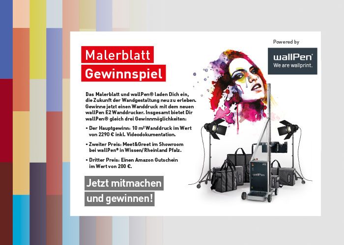 Malerblatt und wallPen - Gewinnspiel im Juli