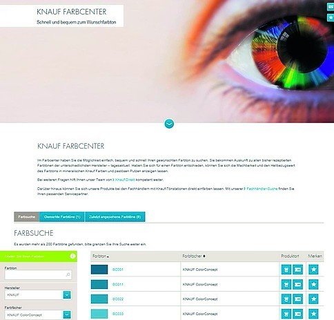Online-Farbcenter von Knauf